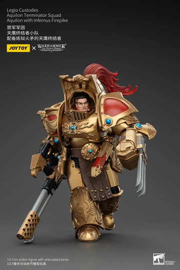Legio Custodes Aquilon Terminator (Squad Aquilon with Infernus Firepike), Warhammer: The Horus Heresy, Unknown, Action/Dolls, 1/18