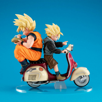 Son Gohan, Son Goku (Dragon Ball Z Super Saiyan Son Goku & Super Saiyan Son Gohan & Bike), Dragon Ball Z (Original), MegaHouse, Pre-Painted