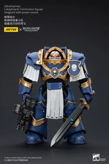 Ultramarines Cataphractii Sergeant (Ultramarines Cataphractii Terminator Squad Sergeant with Power Sword), Warhammer: The Horus Heresy, Unknown, Action/Dolls, 1/18