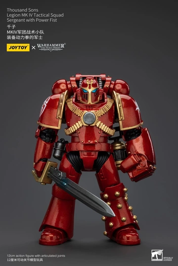 Thousand Sons Legion MK IV Tactical Squad Sergeant (Thousand Sons Legion MK IV Tactical Squad Sergeant with Power Fist), Warhammer: The Horus Heresy, Unknown, Action/Dolls, 1/18