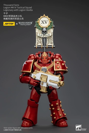 Thousand Sons Legion MK IV Tactical Squad Legionary (Thousand Sons Legion MK IV Tactical Squad Legionary with Legion Vexilla), Warhammer: The Horus Heresy, Unknown, Action/Dolls, 1/18