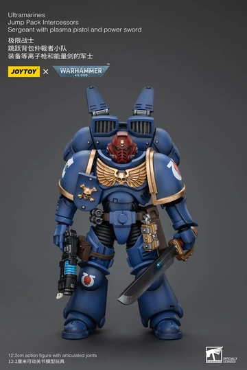 Jump Pack Intercessor Sergeant (Ultramarines Jump Pack Intercessors Sergeant With Plasma Pistol And Power Sword), 000, Warhammer 40, Unknown, Action/Dolls, 1/18