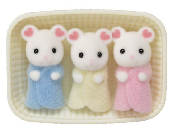 Marshmallow Mouse Triplets [4905040171504] (Yellow), Sylvanian Families, Epoch, Action/Dolls, 4905040171504
