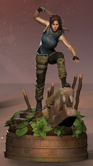 Lara Croft (Terrifying Tombs Statue), Shadow Of The Tomb Raider, Square Enix, Pre-Painted
