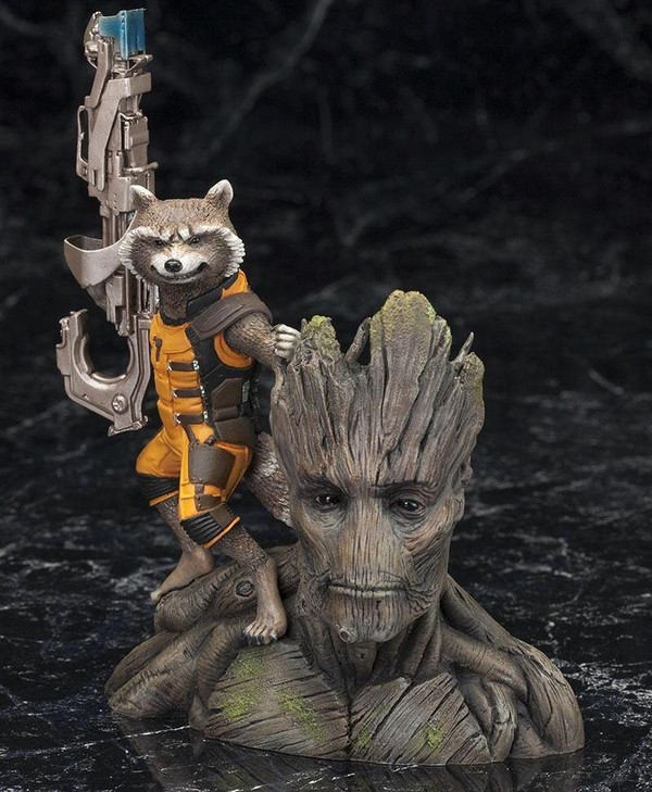 Groot, Rocket Raccoon, Guardians Of The Galaxy, Kotobukiya, Pre-Painted, 1/10, 4934054092598