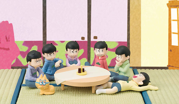 ESP Nyanko, Matsuno Choromatsu, Matsuno Ichimatsu, Matsuno Jyushimatsu, Matsuno Karamatsu, Matsuno Osomatsu, Matsuno Todomatsu (Chabudai Shuugou! Set), Osomatsu-san, MegaHouse, Pre-Painted, 4535123820847