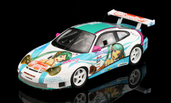 Hatsune Miku (Porsche 996 GT3 R - 2009 Season), GOOD SMILE Racing, Vocaloid, Fujimi, Pre-Painted, 1/43, 4895135165955