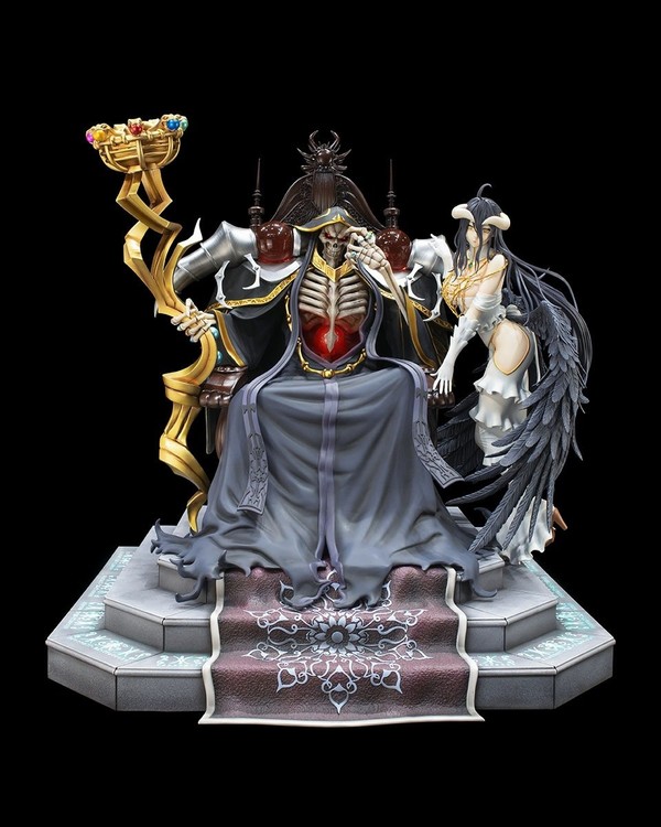 Ainz Ooal Gown, Albedo, Overlord, Acme Studio, Kadokawa, Pre-Painted, 1/4, 4935228418824