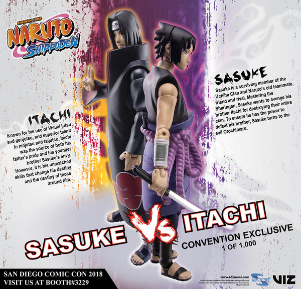 Uchiha Itachi, Uchiha Sasuke (Exclusive Two-Pack Set), Naruto Shippuuden, Toynami, Action/Dolls