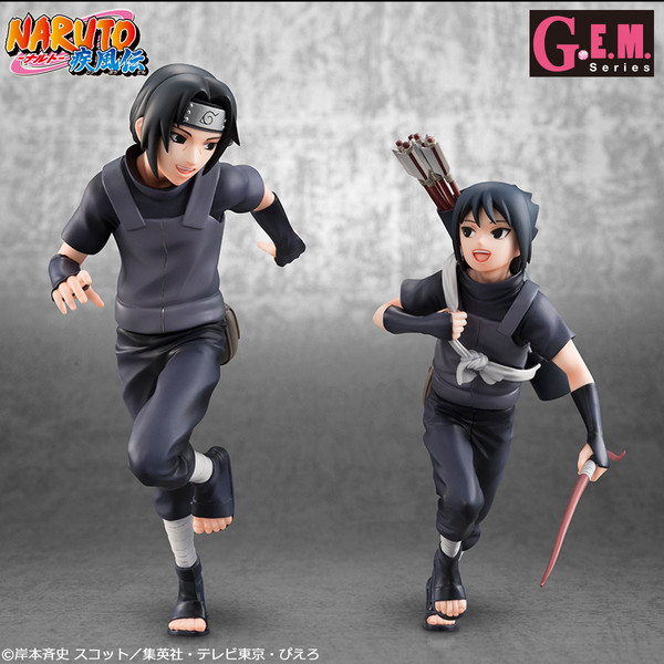 Uchiha Itachi, Uchiha Sasuke, Naruto Shippuuden, MegaHouse, Pre-Painted, 4535123822926