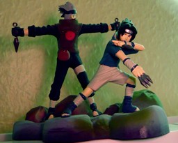 Hatake Kakashi, Uchiha Sasuke, Naruto, Bandai, Pre-Painted
