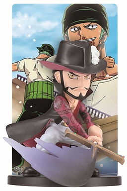 Zoro Roronoa, Mihawk Dracule (Dracule Mihawk and Roronoa Zoro Card Stand Figure), One Piece, Banpresto, Pre-Painted