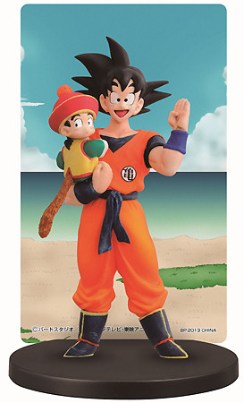 Son Gohan, Son Goku (Son Goku and Son Gohan Card Stand Figure), Dragon Ball, Banpresto, Pre-Painted