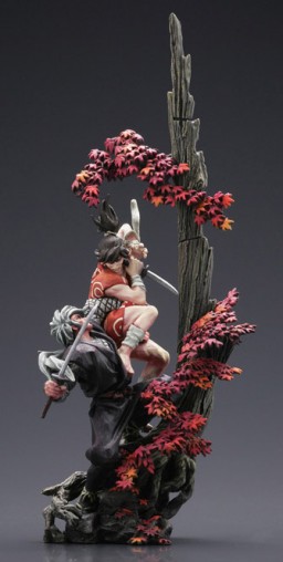 Shitou! Akame, Ninpuu Kamui Gaiden, Kaiyodo, Pre-Painted, 1/8