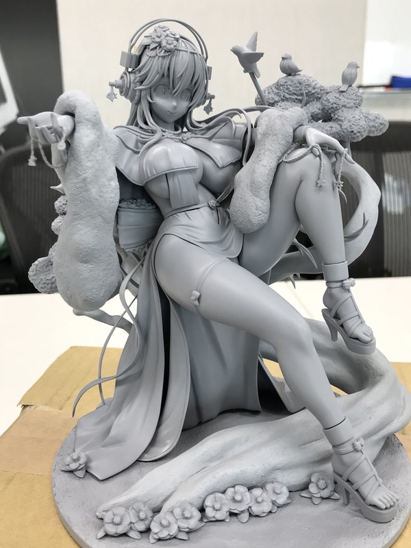 Sonico (10th Anniversary Luxury), SoniComi (Super Sonico), Easy Eight, Plusone, Pre-Painted, 1/7
