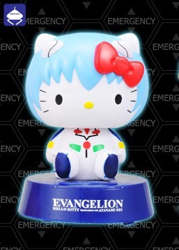 Rei Ayanami, Hello Kitty (Bobblehead Hello Kitty Ayanami Rei cosplay), Neon Genesis Evangelion, SEGA, Pre-Painted