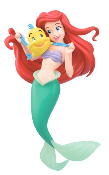 Ariel, Flounder (Ariel), The Little Mermaid, SEGA, Pre-Painted