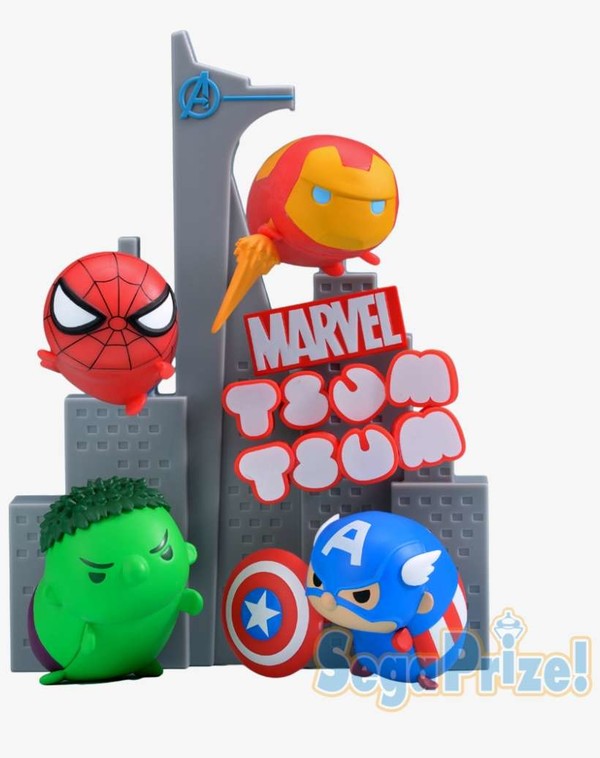 Captain America, Hulk, Iron Man, Spider-Man, Marvel Tsum Tsum, SEGA, Pre-Painted