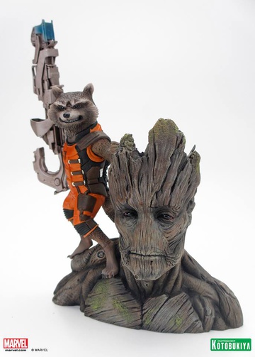 Groot, Rocket (Rocket Raccoon & Groot), Guardians Of The Galaxy, Kotobukiya, Pre-Painted, 1/10