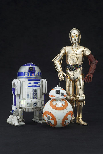 R2-D2, C-3PO, BB-8 (R2-D2 & C-3PO with BB-8), Star Wars Episode VII: The Force Awakens, Kotobukiya, Pre-Painted, 1/10
