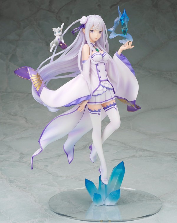 Emilia, Puck, Re:Zero Kara Hajimeru Isekai Seikatsu, Alpha X Omega, Pre-Painted, 1/8, 4535123827174