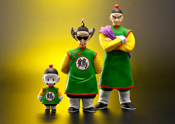 Tenshinhan, Chiaotzu, Tsuru Sennin (Tsuru Sennin and Tenshinhan whith Chiaotzu Special Color), Dragon Ball, Plex, Pre-Painted
