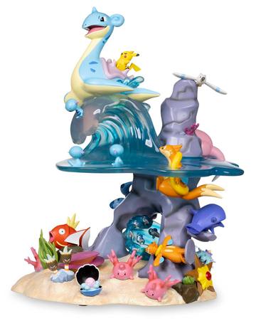Pikachu, Buizel, Magikarp, Wingull, Oshawott, Slowpoke, Lapras, Shellder, Corsola, Staryu, Wooper (Ocean of Friendship), Pokemon, Pokémon Center, Pre-Painted