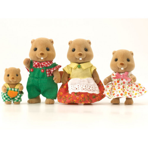 Beaver Family (Woodbrook), Sylvanian Families [70412] (BeaShimai Evenlyn Woodbrook), Sylvanian Families, Epoch, Action/Dolls