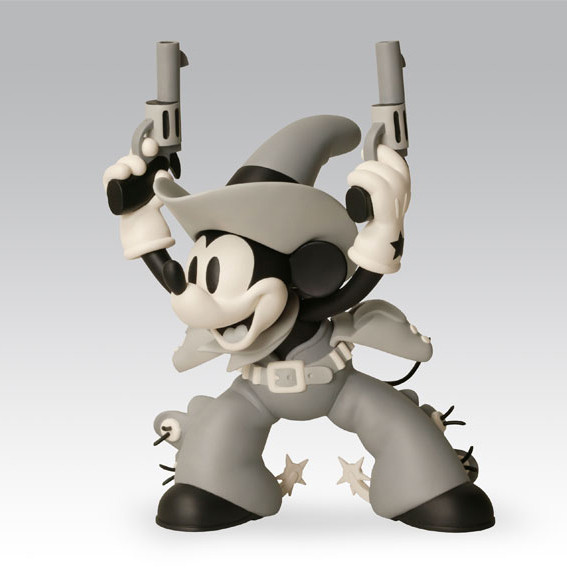 Mickey Mouse (Two-Gun Mickey), Disney, Medicom Toy, Pre-Painted