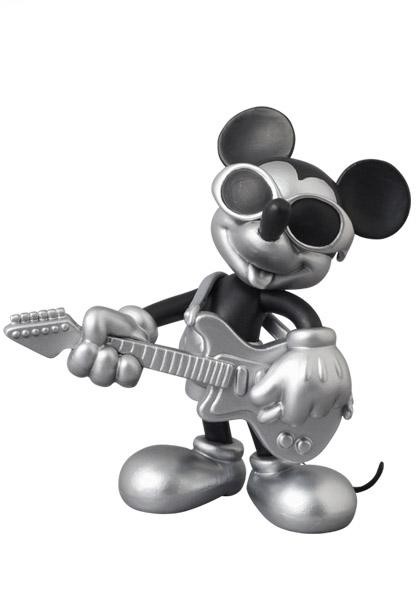 Mickey Mouse (Black and Silver, Grunge Rock), Disney, Medicom Toy, Roen, Pre-Painted, 4530956151649