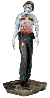 Zombie (Cop), Biohazard, Hollywood Collectible Group, Pre-Painted, 1/6