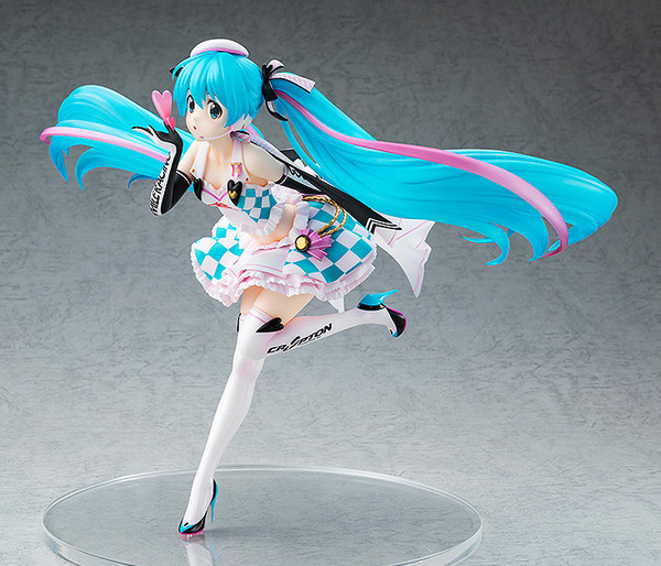Hatsune Miku (Racing 2019, Side Key Visual), GOOD SMILE Racing, Shine, Chara-Ani, Pre-Painted, 1/7, 4582319377067