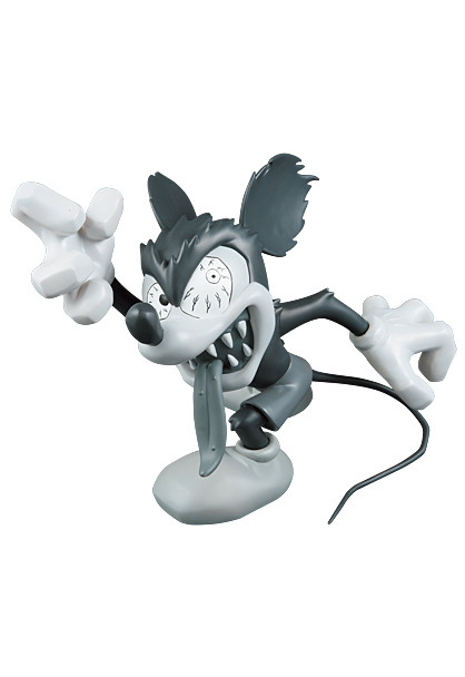 Mickey Mouse (Runaway Brain, Black & White), Disney, Medicom Toy, Pre-Painted