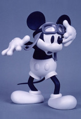 Mickey Mouse (The Mail Pilot), Disney, Medicom Toy, Pre-Painted
