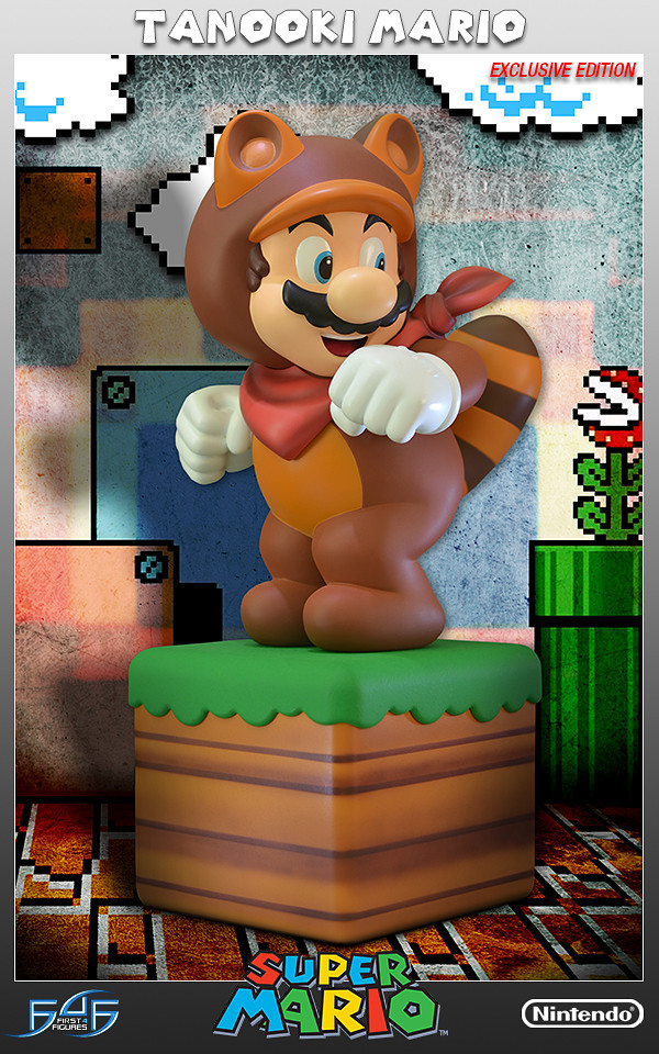 Mario (Tanooki, Exclusive), Super Mario 3D Land, First 4 Figures, Pre-Painted