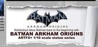 Batman, Batman: Arkham Origins, Kotobukiya, Pre-Painted, 1/10