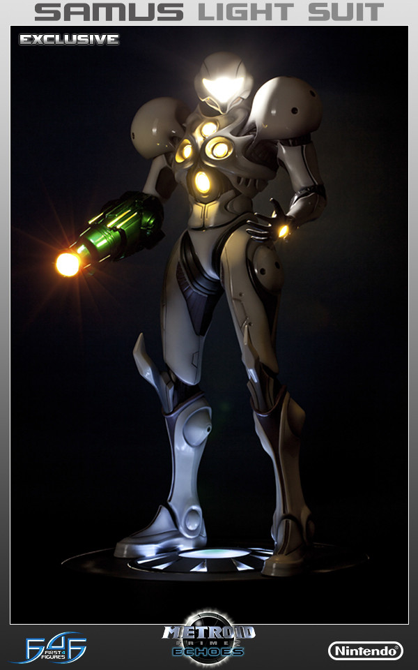 Samus Aran (Light Suit, Exclusive), Metroid Prime 2: Dark Echoes, First 4 Figures, Pre-Painted, 1/4