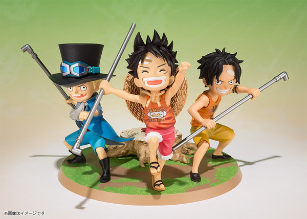 Monkey D. Luffy, Portgas D. Ace, Sabo, One Piece, Bandai, Pre-Painted, 4549660038047
