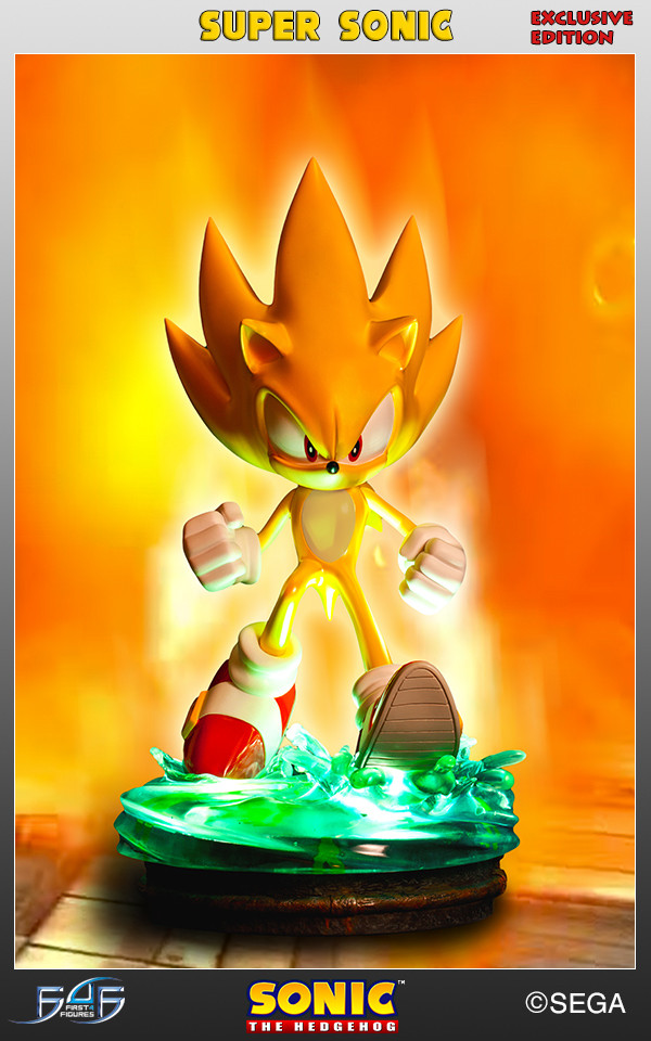 Super Sonic (Exclusive), Sonic The Hedgehog, First 4 Figures, Pre-Painted