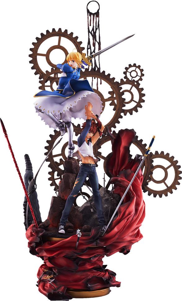 Altria Pendragon, Emiya Shirou (15th Anniversary Figure -Kiseki-), Fate/Stay Night, Aniplex, Monolith, Revolve, Pre-Painted, 4534530881618