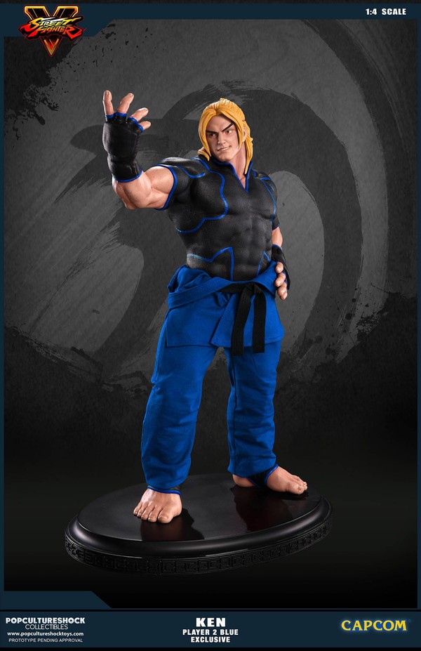 Ken Masters (PCS Exclusive, Player 2, Blue), Street Fighter V, Premium Collectibles Studio, Pre-Painted, 1/4