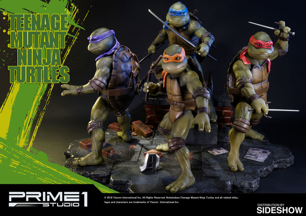Donatello, Leonardo, Michelangelo, Raphael, Teenage Mutant Ninja Turtles (1990), Prime 1 Studio, Pre-Painted, 1/4