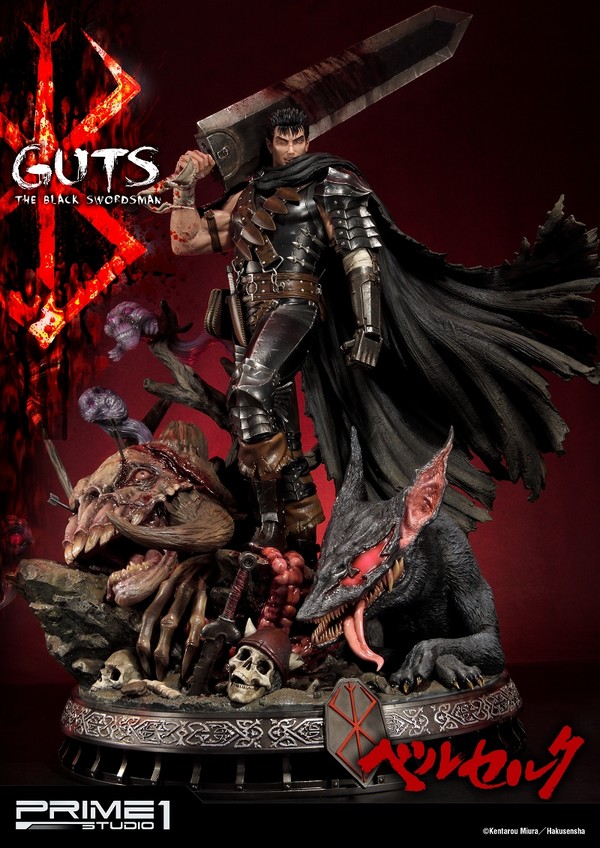 Guts, Puck, Yami no Kemono (Kuro no Kenshi), Berserk, Prime 1 Studio, Pre-Painted, 1/4, 4562471904660