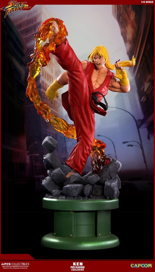 Ken Masters (PCS Exclusive, Classic, w/ Dragon Flame Accessory), Street Fighter II, Street Fighter Zero, Premium Collectibles Studio, Pre-Painted, 1/4