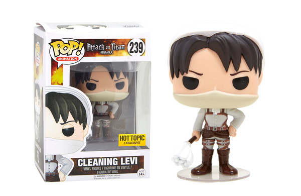 Levi (Cleaning), Shingeki No Kyojin, Funko Toys, Hot Topic, Pre-Painted