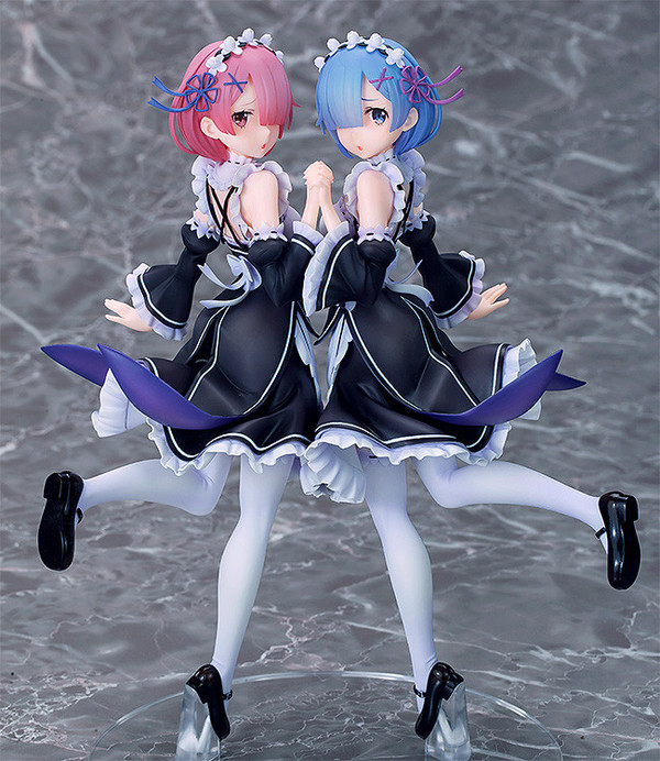 Ram, Rem (Twins), Re:Zero Kara Hajimeru Isekai Seikatsu, Good Smile Company, Wings Inc., Pre-Painted, 1/7, 4589456500082