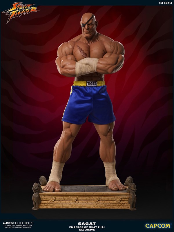 Sagat (PCS Exclusive, Emperor of Muay Thai), Street Fighter II, Premium Collectibles Studio, Pre-Painted, 1/3