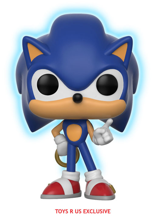 Sonic the Hedgehog (With Gold Ring, Glow In The Dark), Sonic The Hedgehog, Funko Toys, Toys"R"Us, Pre-Painted, 0889698265720