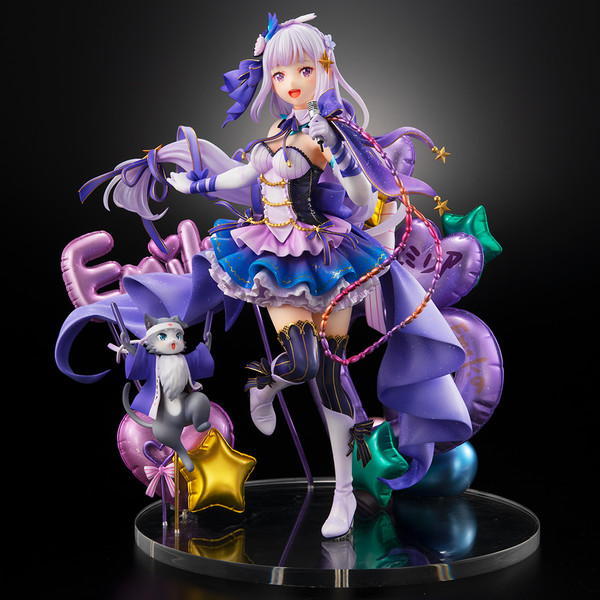 Emilia, Puck (Idol), Re:Zero Kara Hajimeru Isekai Seikatsu, Alpha Satellite, EStream, Pre-Painted, 1/7, 4580086814419