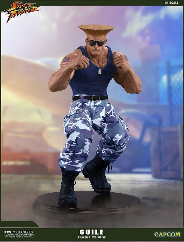 Guile (PCS Exclusive, Player 2), Street Fighter, Premium Collectibles Studio, Sideshow Collectibles, Pre-Painted, 1/4